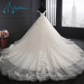 2017 Tulle Satin Empire Waistline Ball Gown Plus Size Wedding Dress